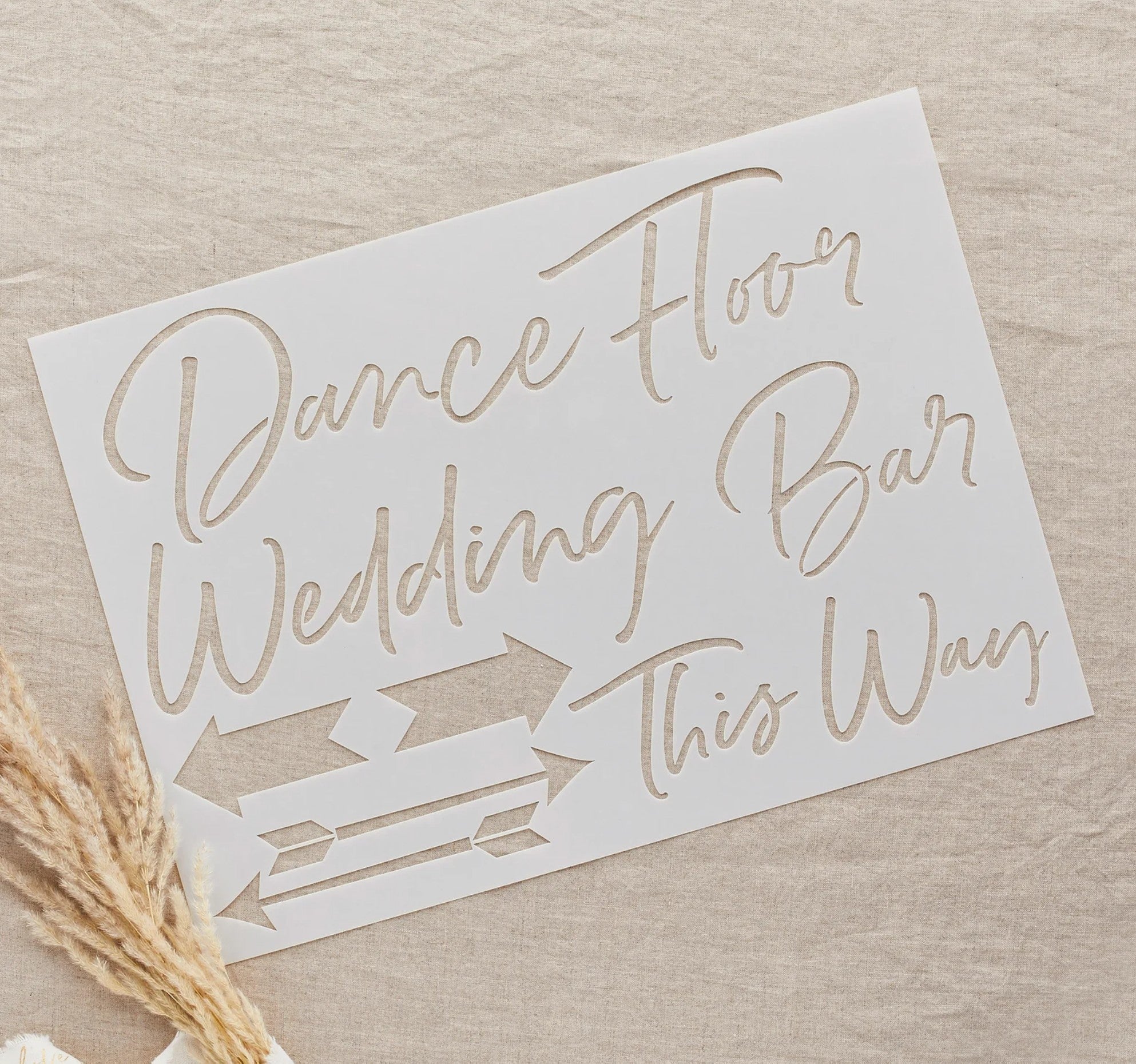 Wedding Sign Stencil Sheets - Pack of 4