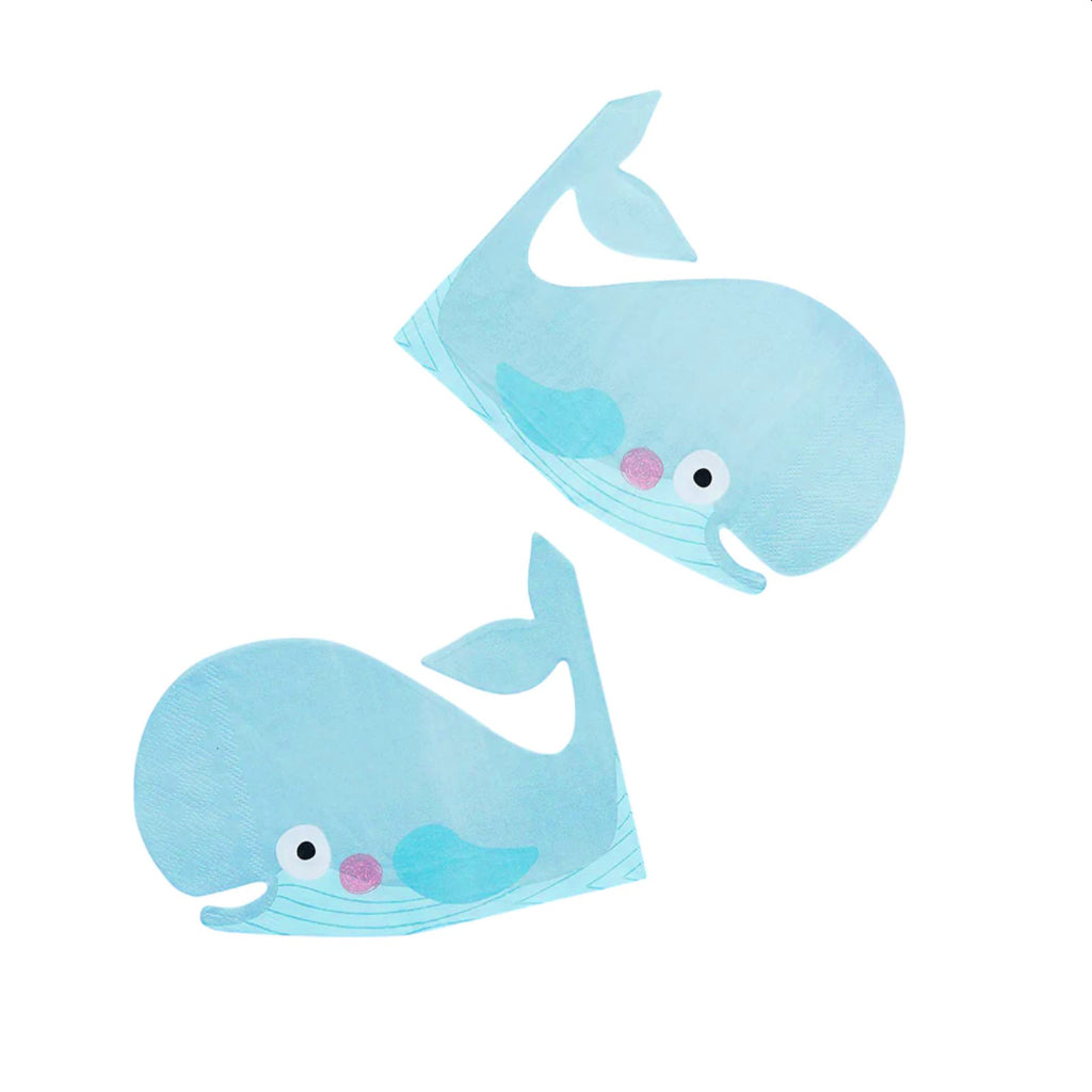 Blue Whale Party Napkins (x16)