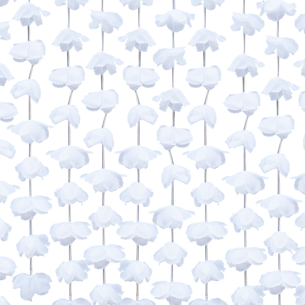 White Flower Curtain Backdrop