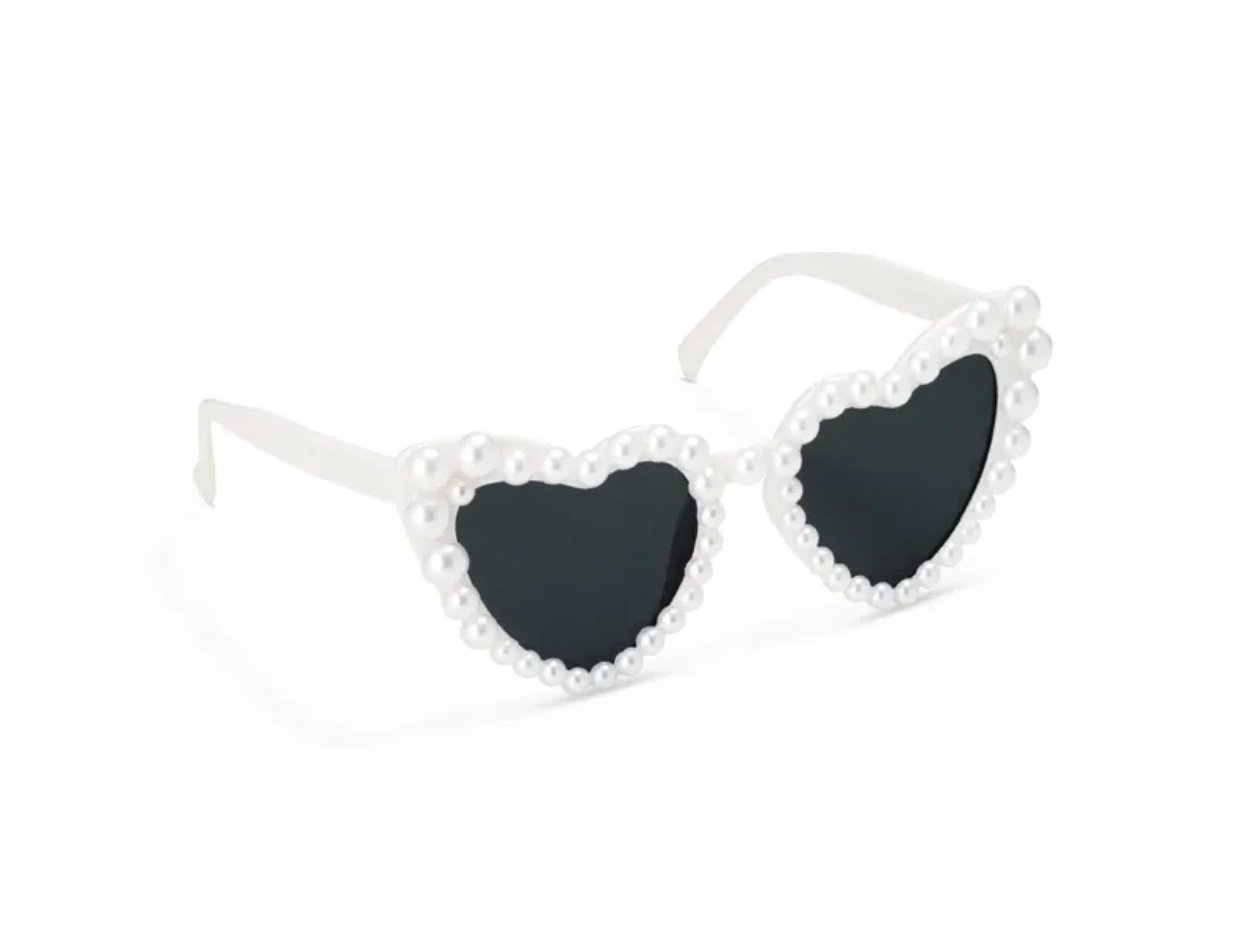 Pearl Embellished Heart Shaped Sunglasses