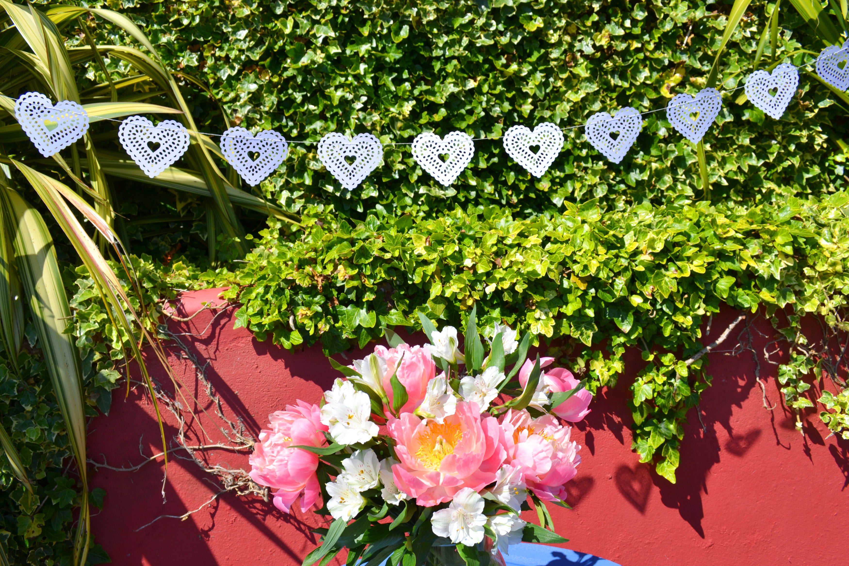 White Paper Heart Garland