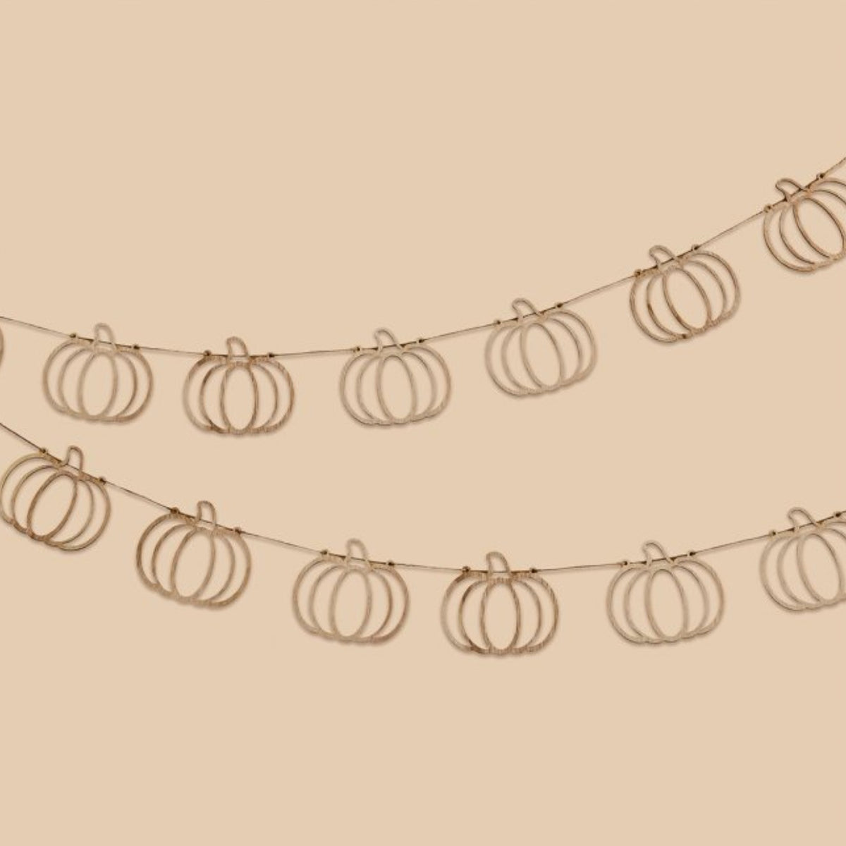 Wooden Pumpkin Garland 2m