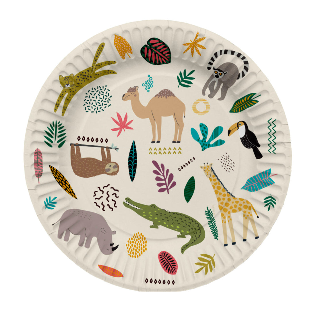 Zoo Animals Party Plates x 8