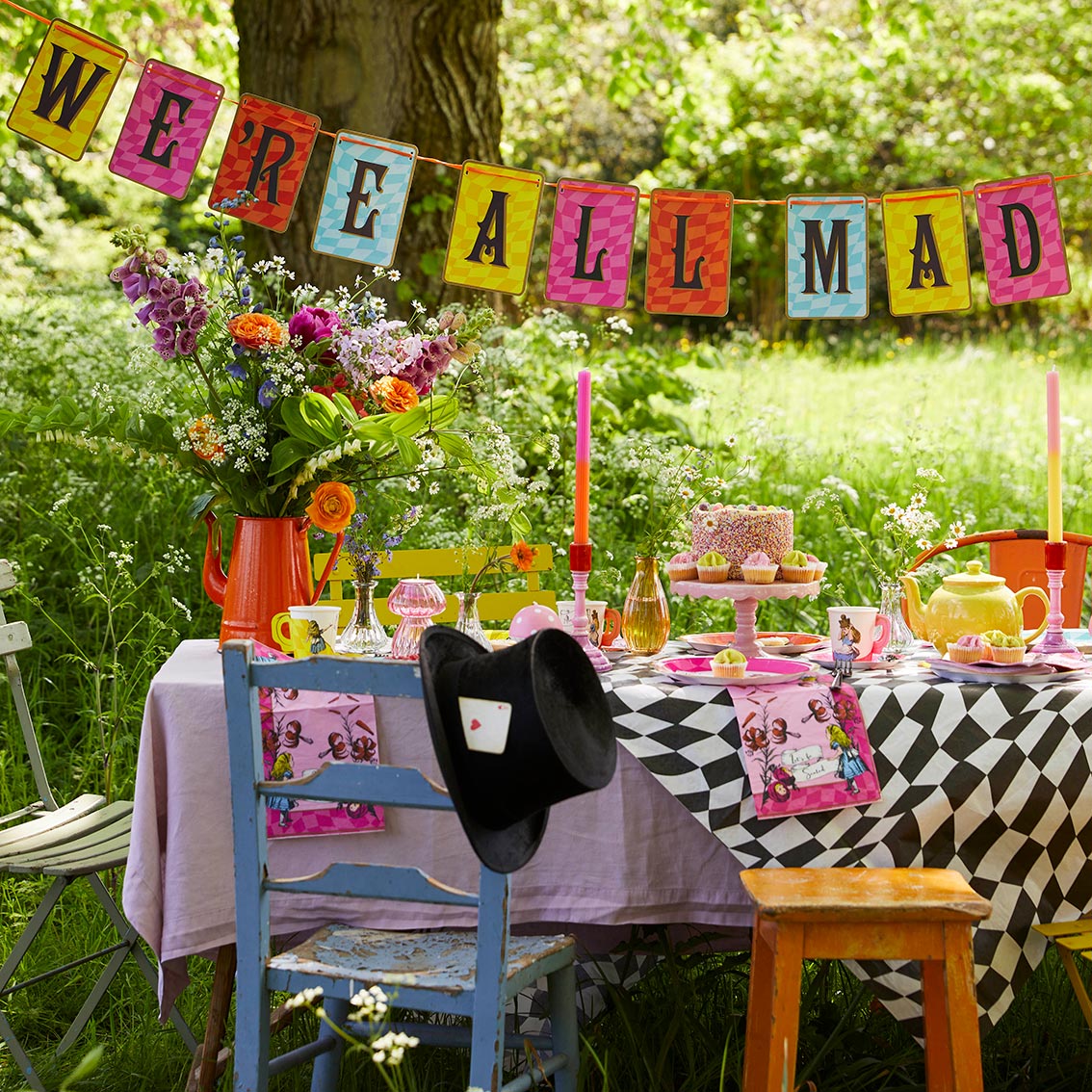 Alice in Wonderland Double Sided Bunting