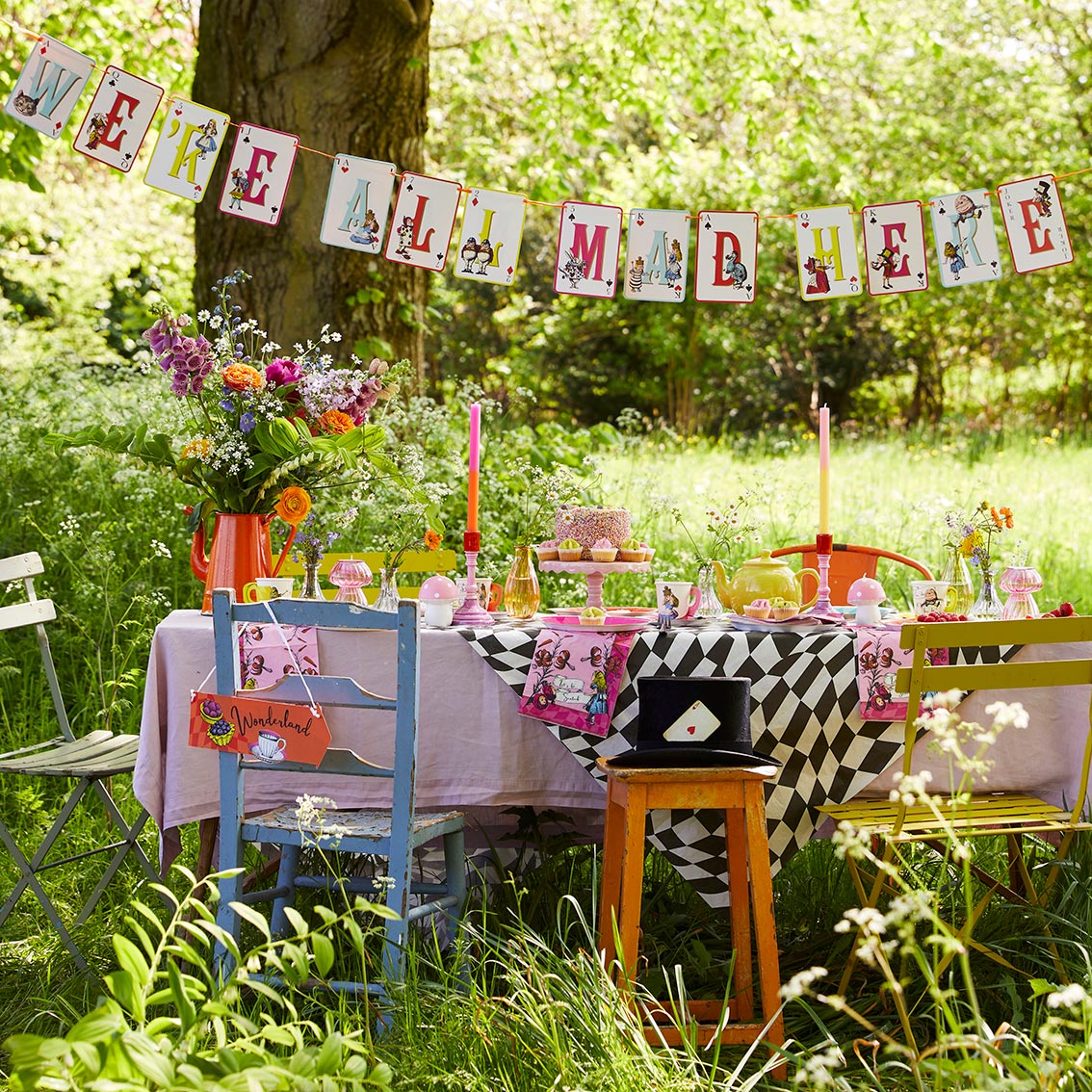 Alice in Wonderland Double Sided Bunting