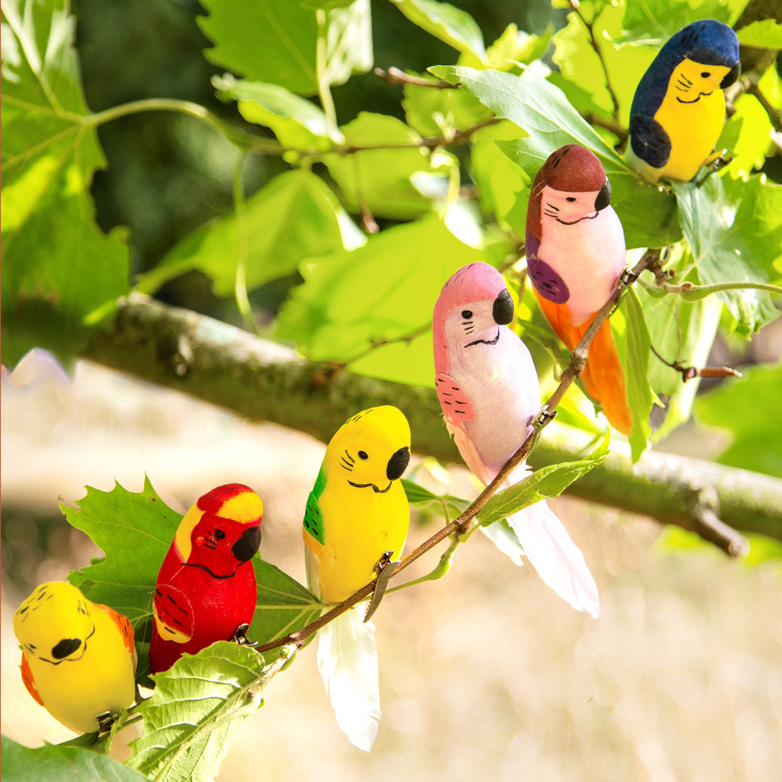 Tropical Birds Party Decorations x6