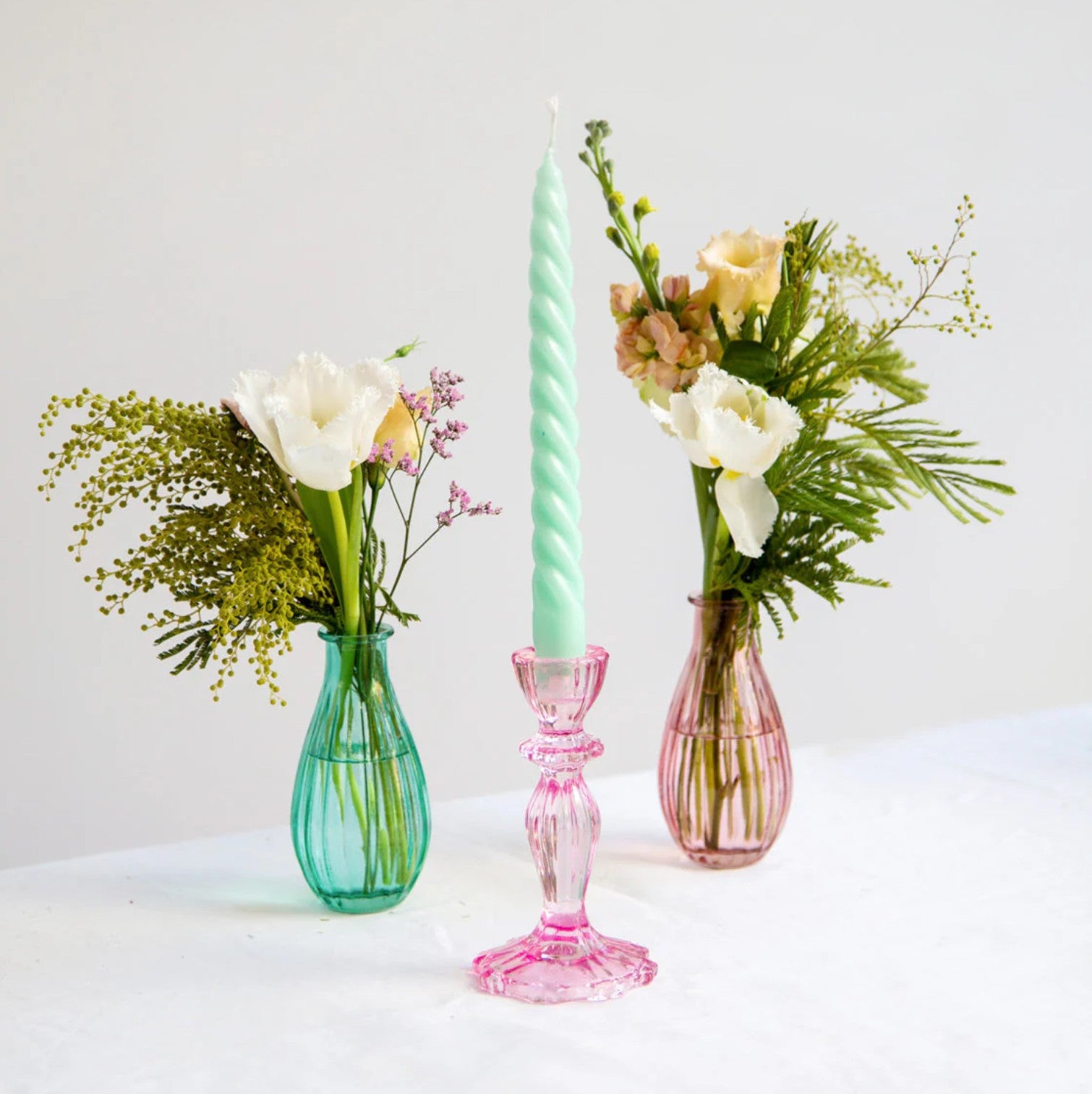 Pink Glass Candle Holder - Talking Tables