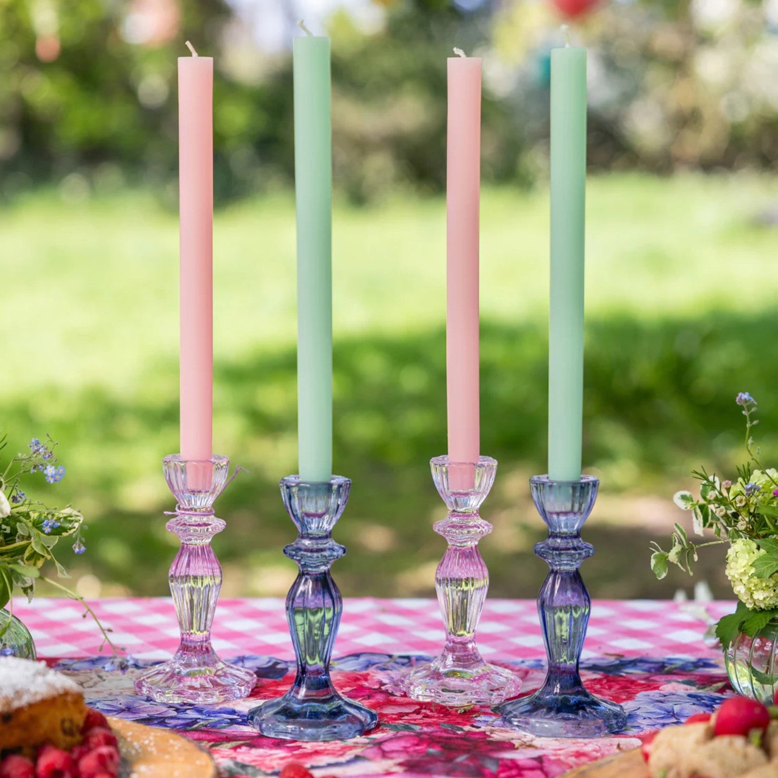 Pink Glass Candle Holder - Talking Tables