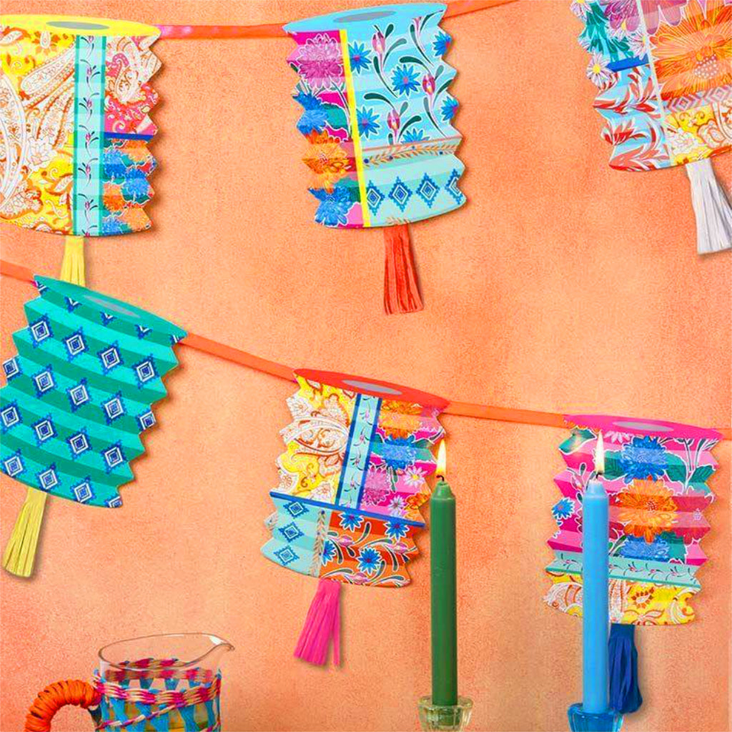 Boho Tassel Lantern Garland