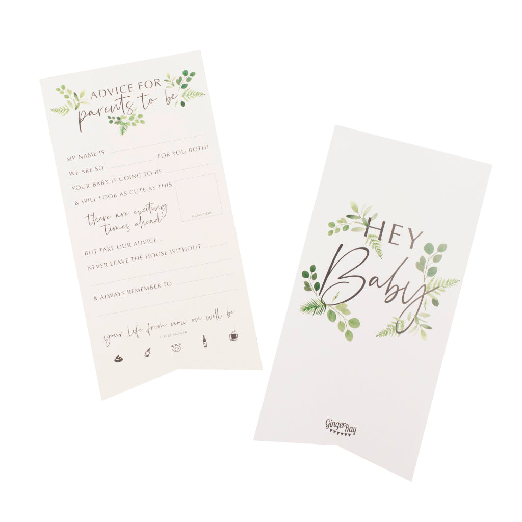 Botanical Baby Advice Cards