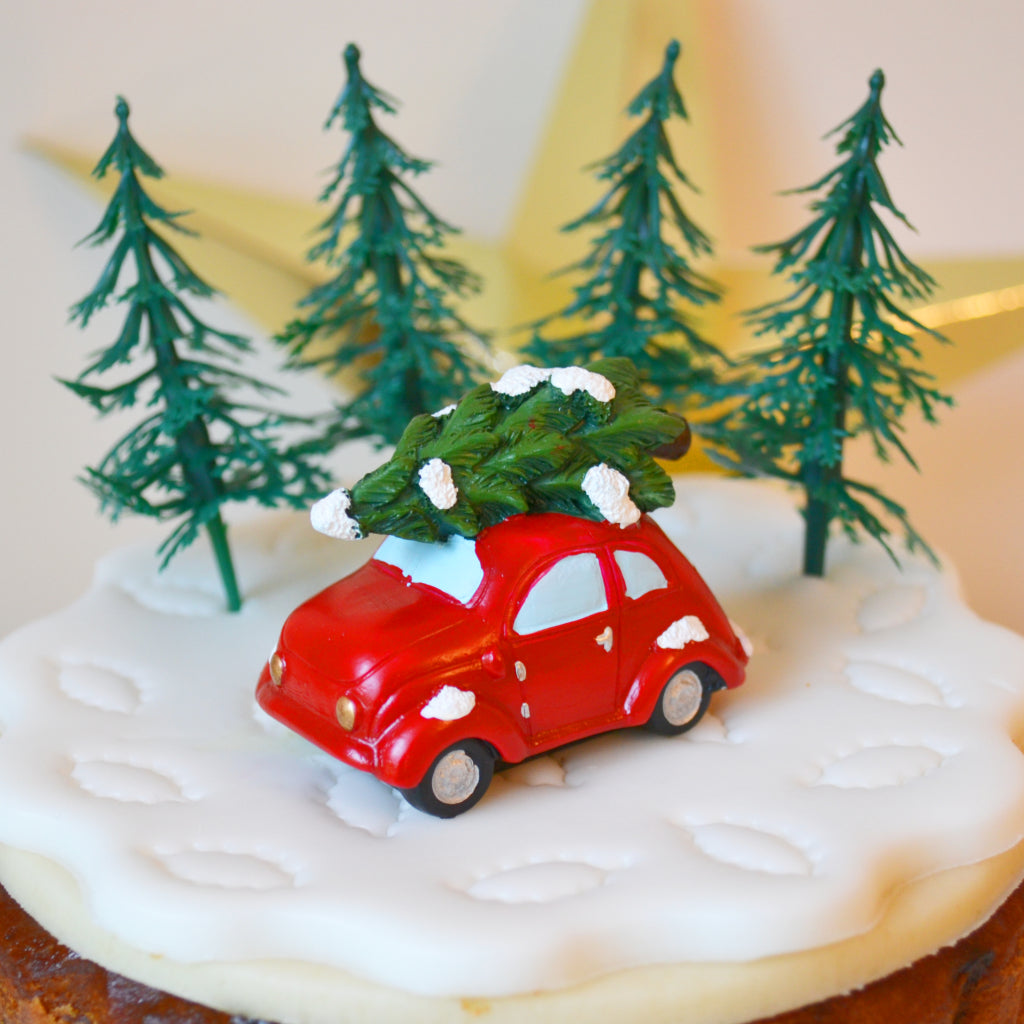 Christmas Car Cake Topper Set