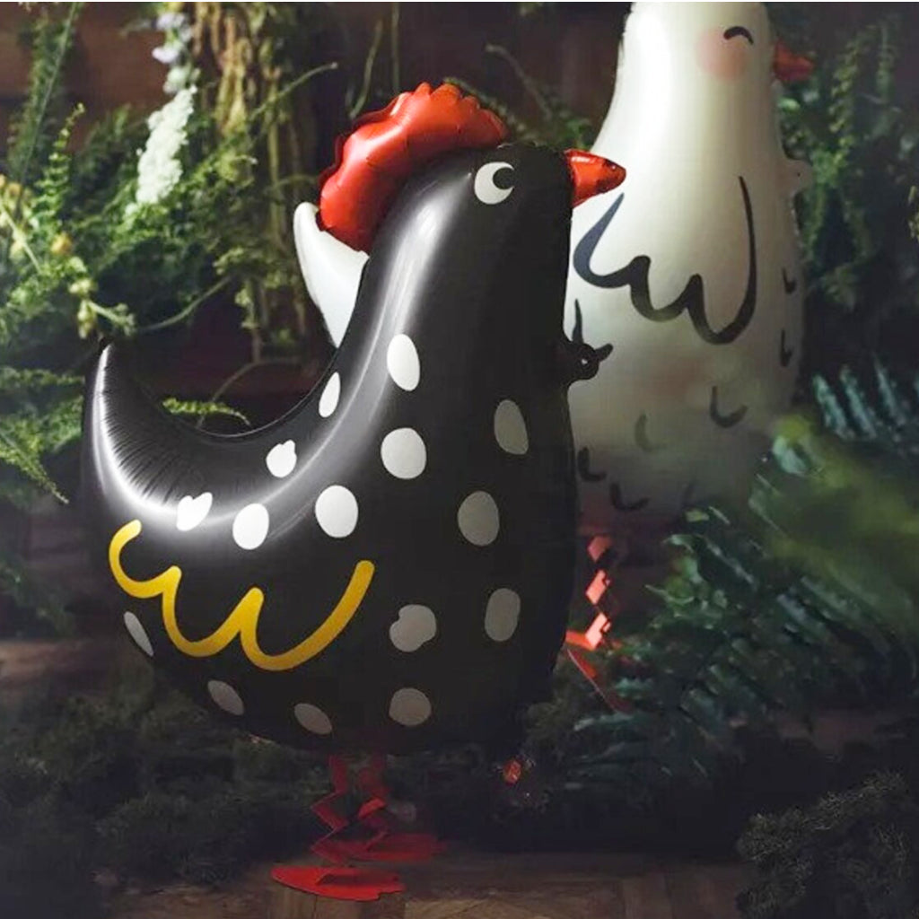 Adorable Black or White Walking Chicken Balloon