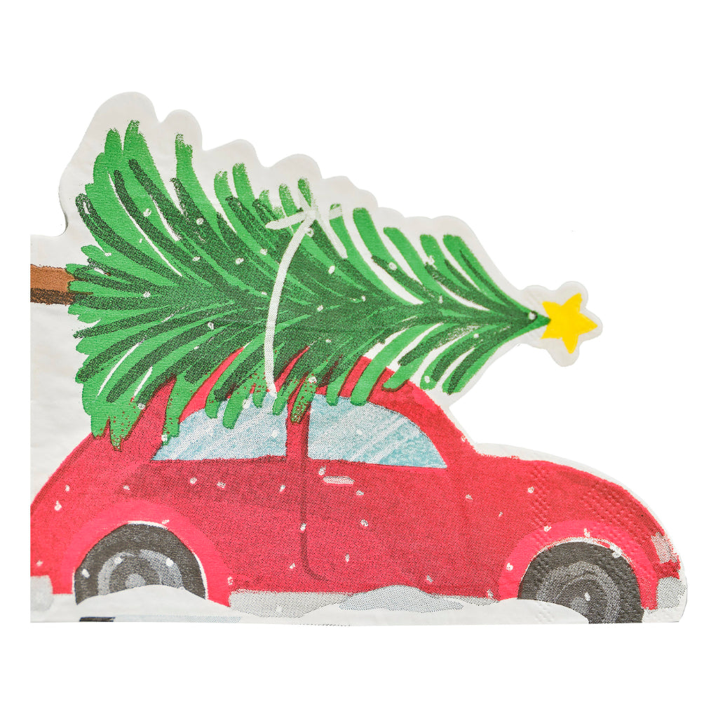 Christmas Car Napkins (x16)