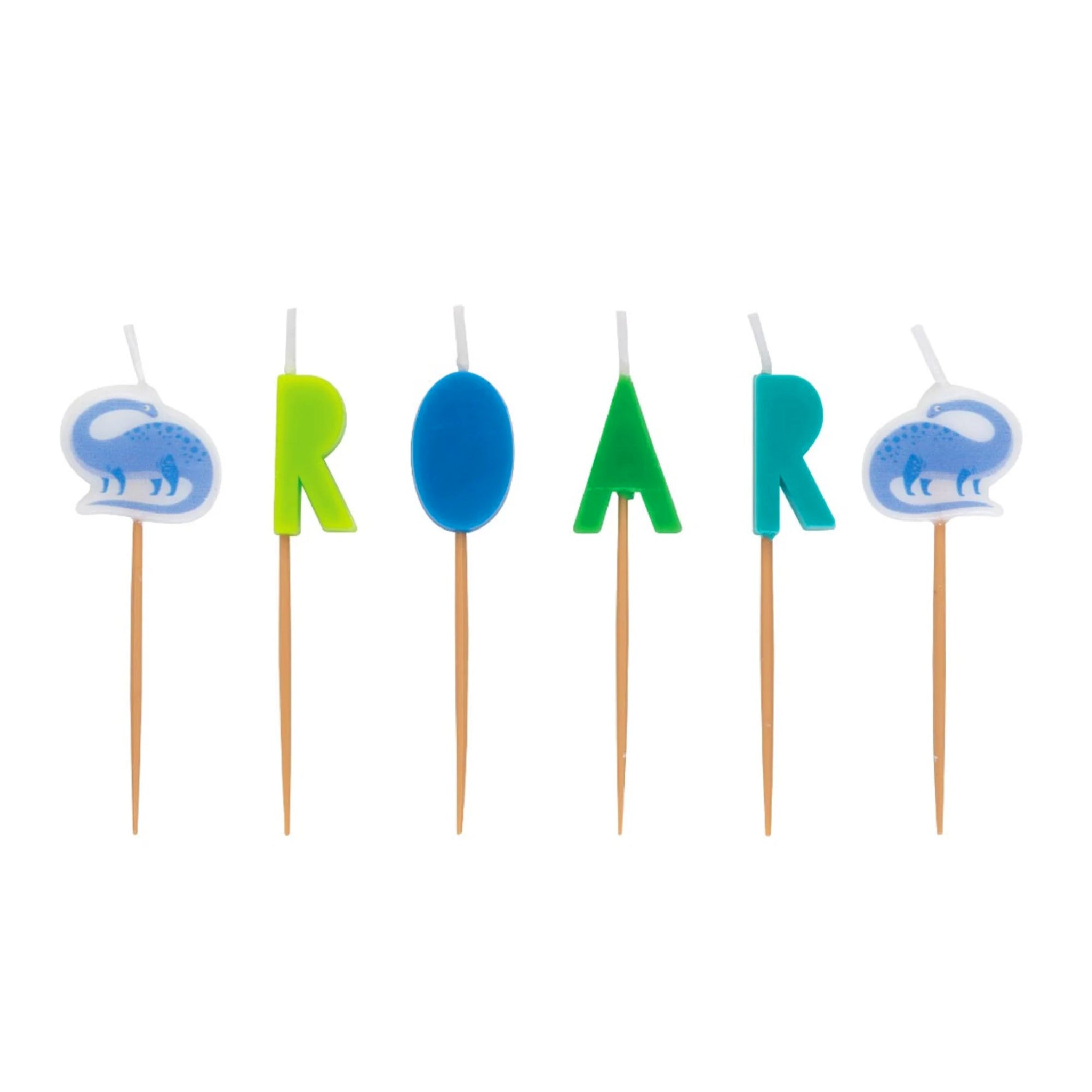 ROAR Dinosaur Candles (x6)