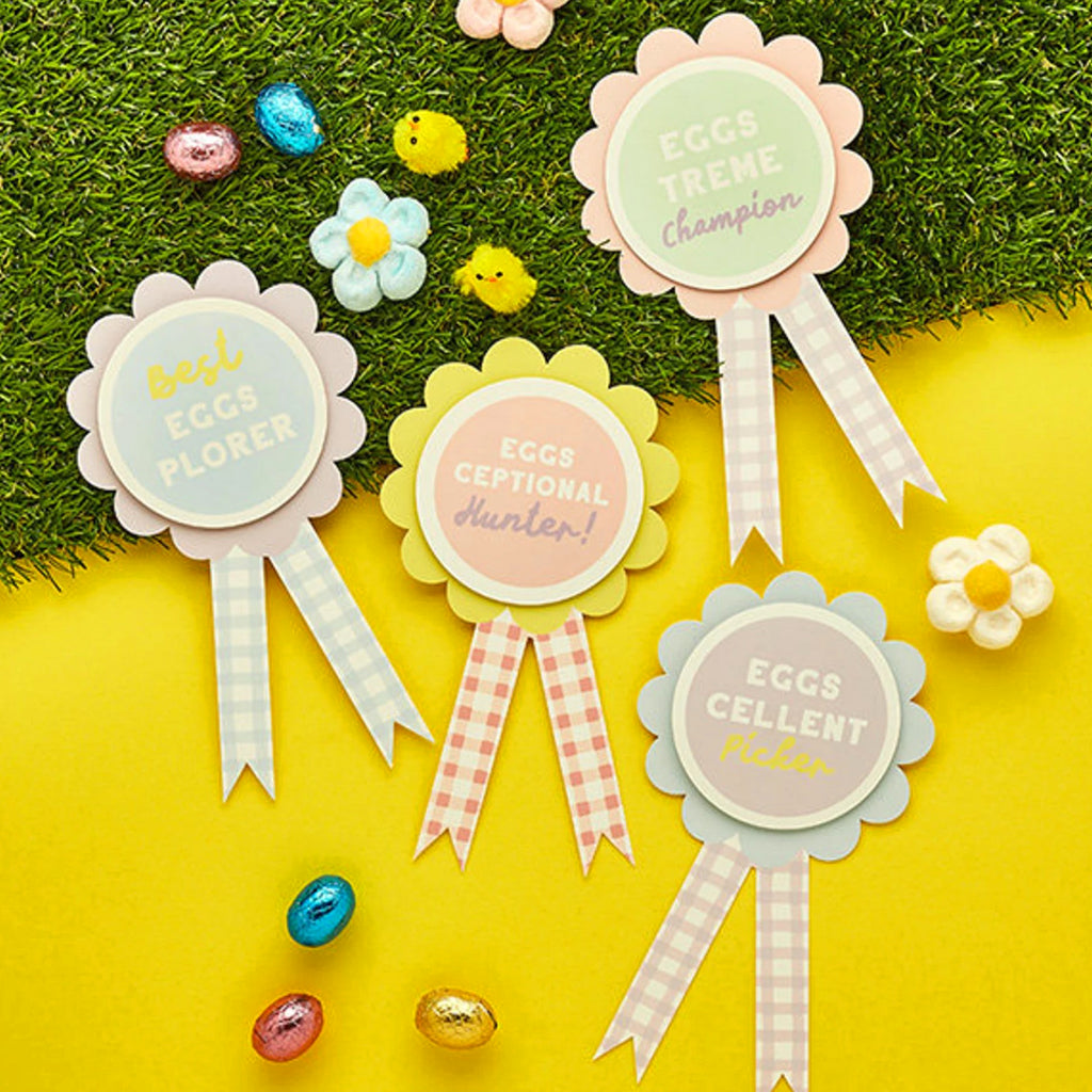 Easter Egg Hunt Signs & Rosettes Kit