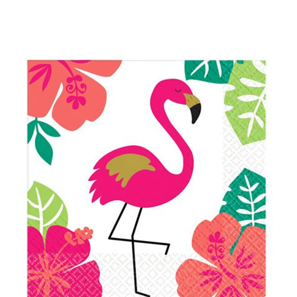 Flamingo Cocktail Napkins (x16)