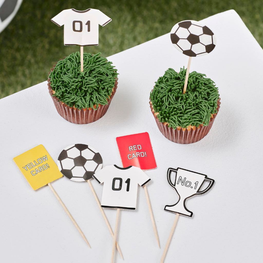 Football Party Cupcake Toppers (x12)