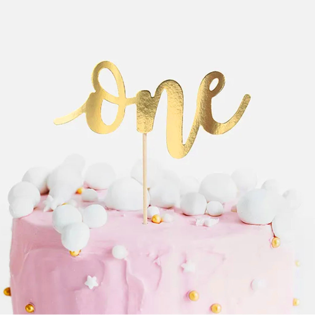 Gold 'One' Cake Topper