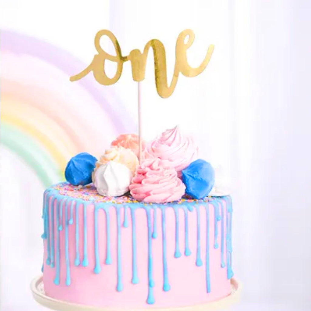 Gold 'One' Cake Topper