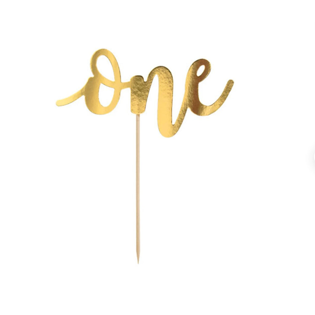 Gold 'One' Cake Topper