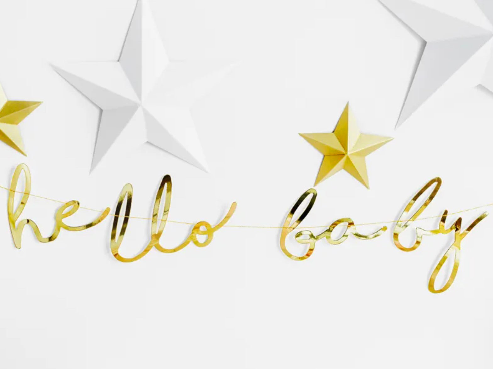 Gold Hello Baby Bunting