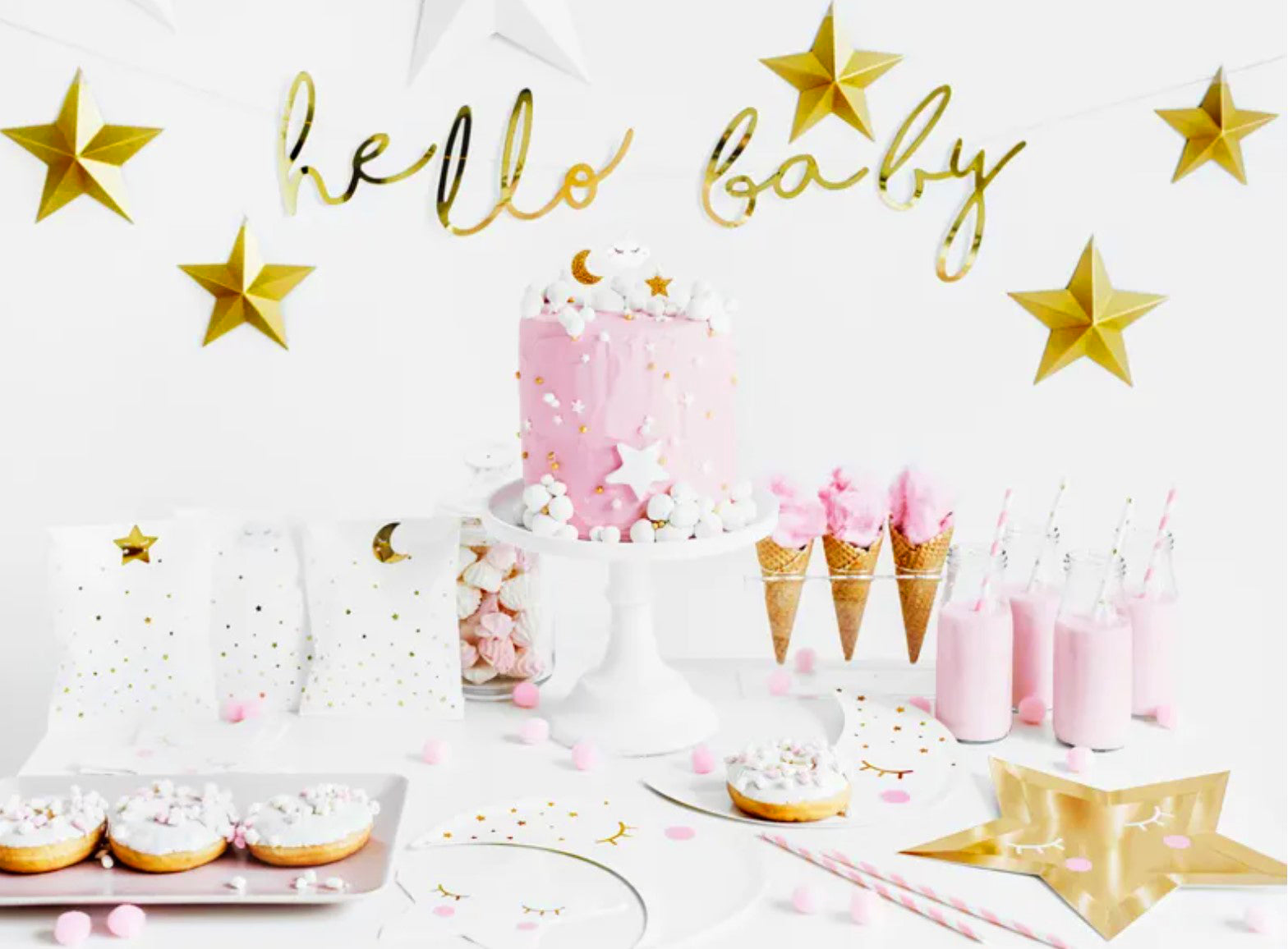 Gold Hello Baby Bunting