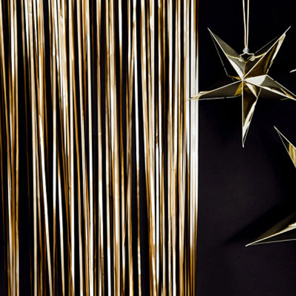 Matte Gold Party Curtain (2.5m)