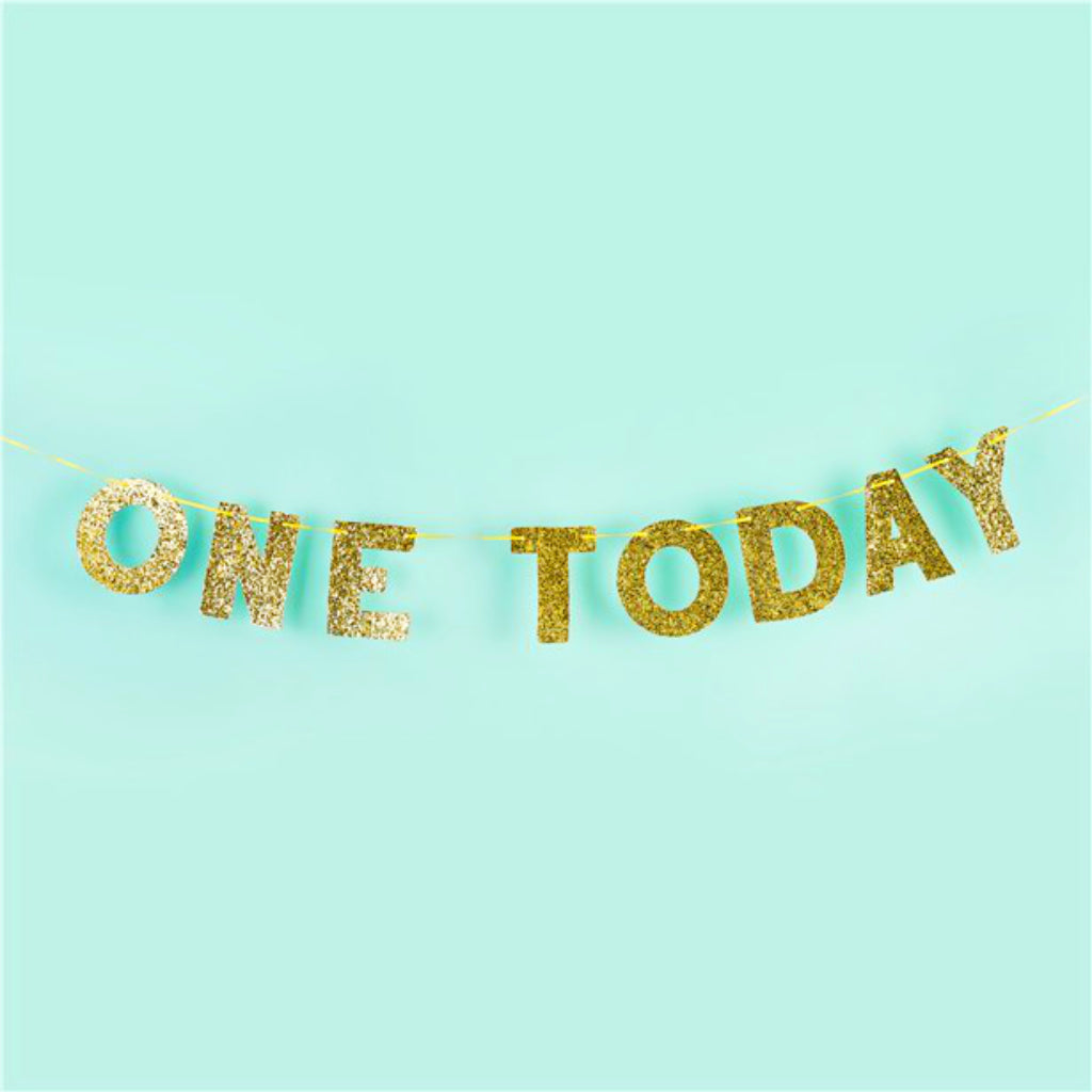 One Today Gold Glitter Banner