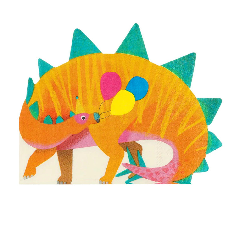 Dinosaur Shaped Party Napkins (x16)