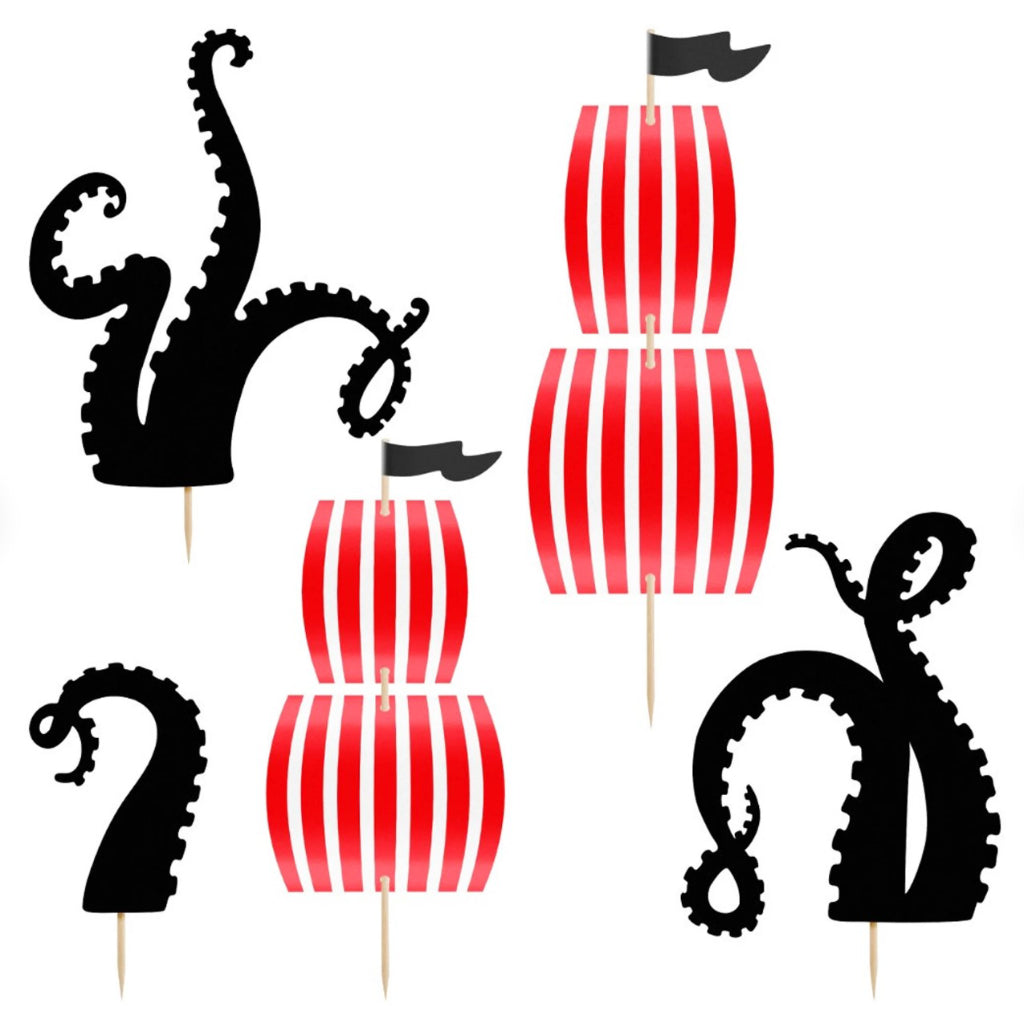 Pirate Party Cake Toppers (x5)