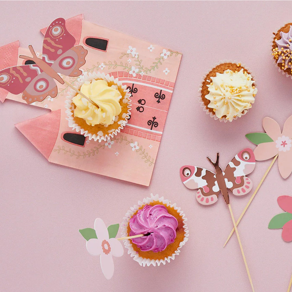 Flower & Butterfly Cupcake Toppers (x12)