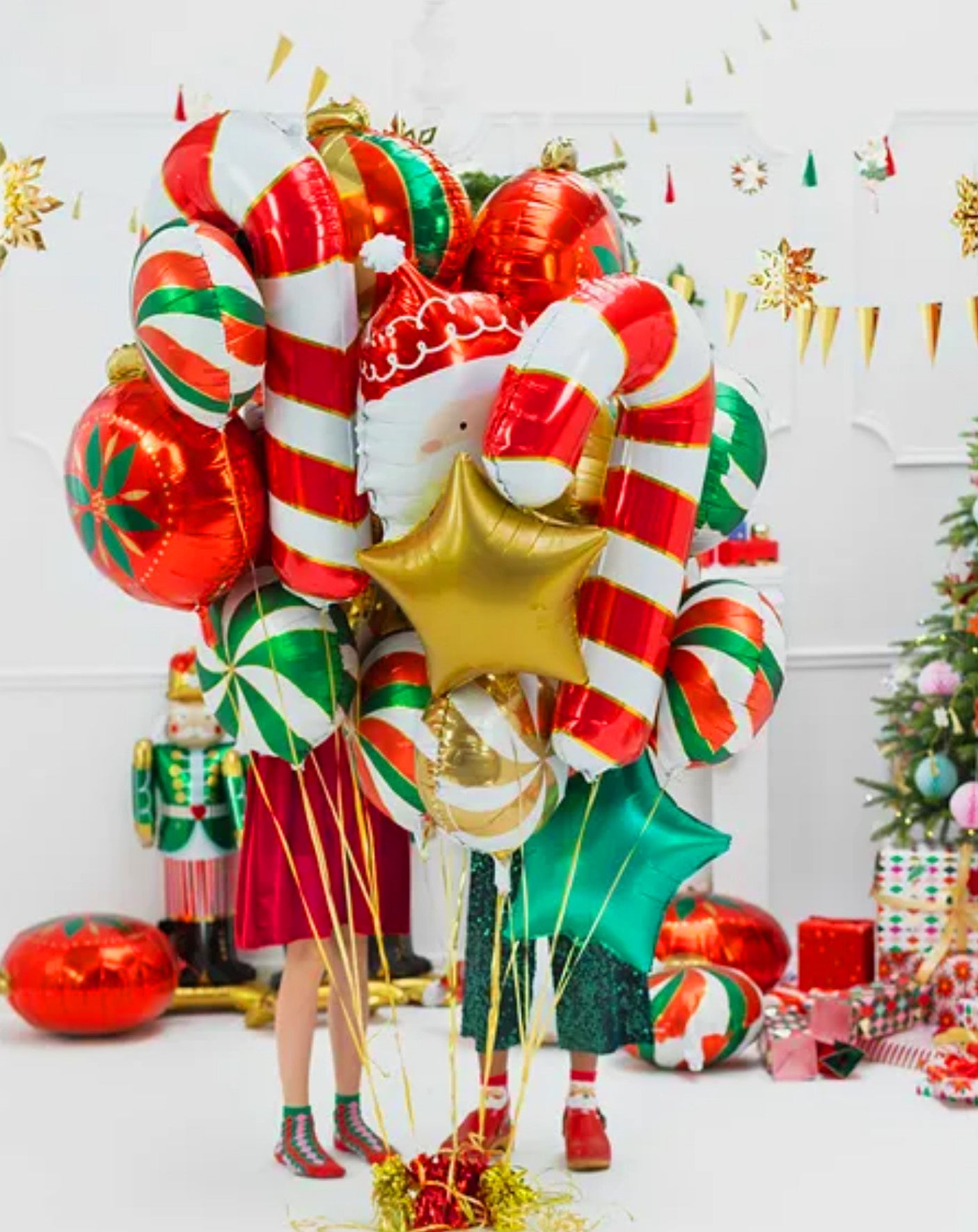 Giant Red Candy Cane Balloon