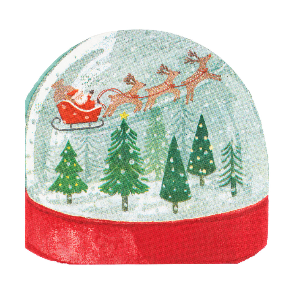 Snowglobe Shaped Christmas Napkins (x16)