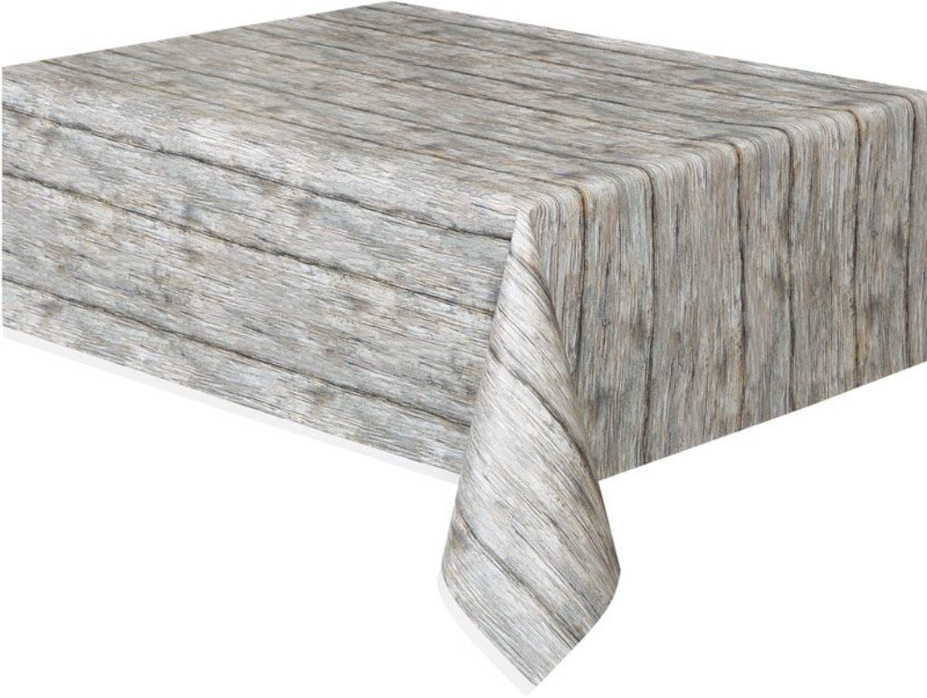 Rustic Wood Effect Table Cover