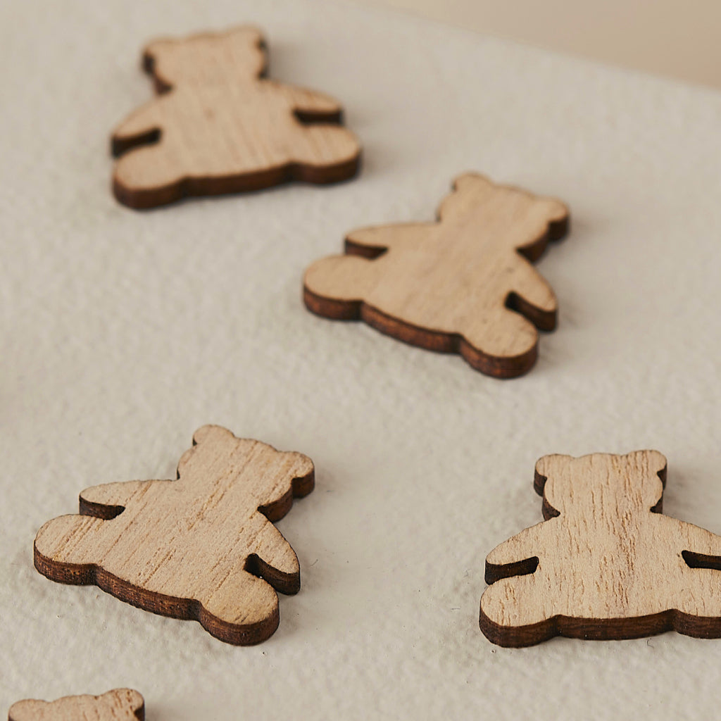 Wooden Teddy Bear Confetti