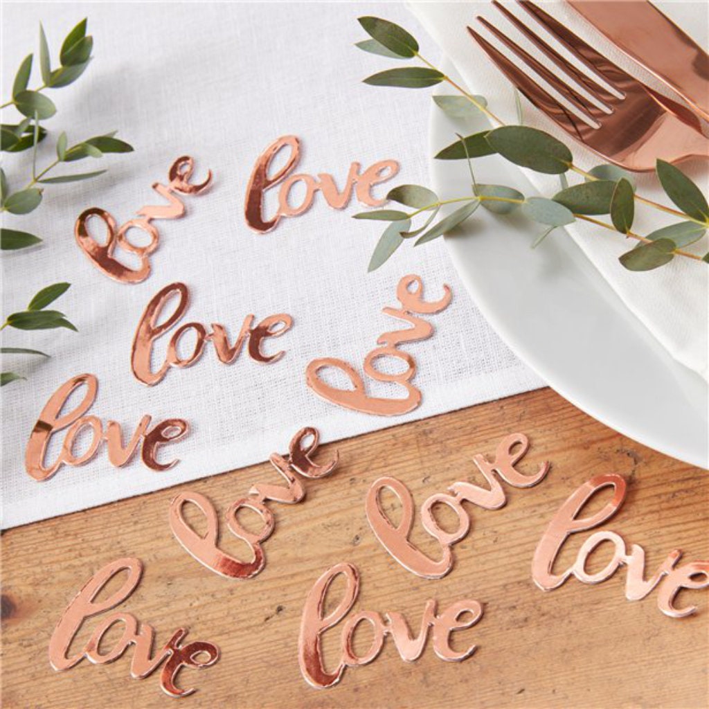 Rose Gold Love Table Confetti