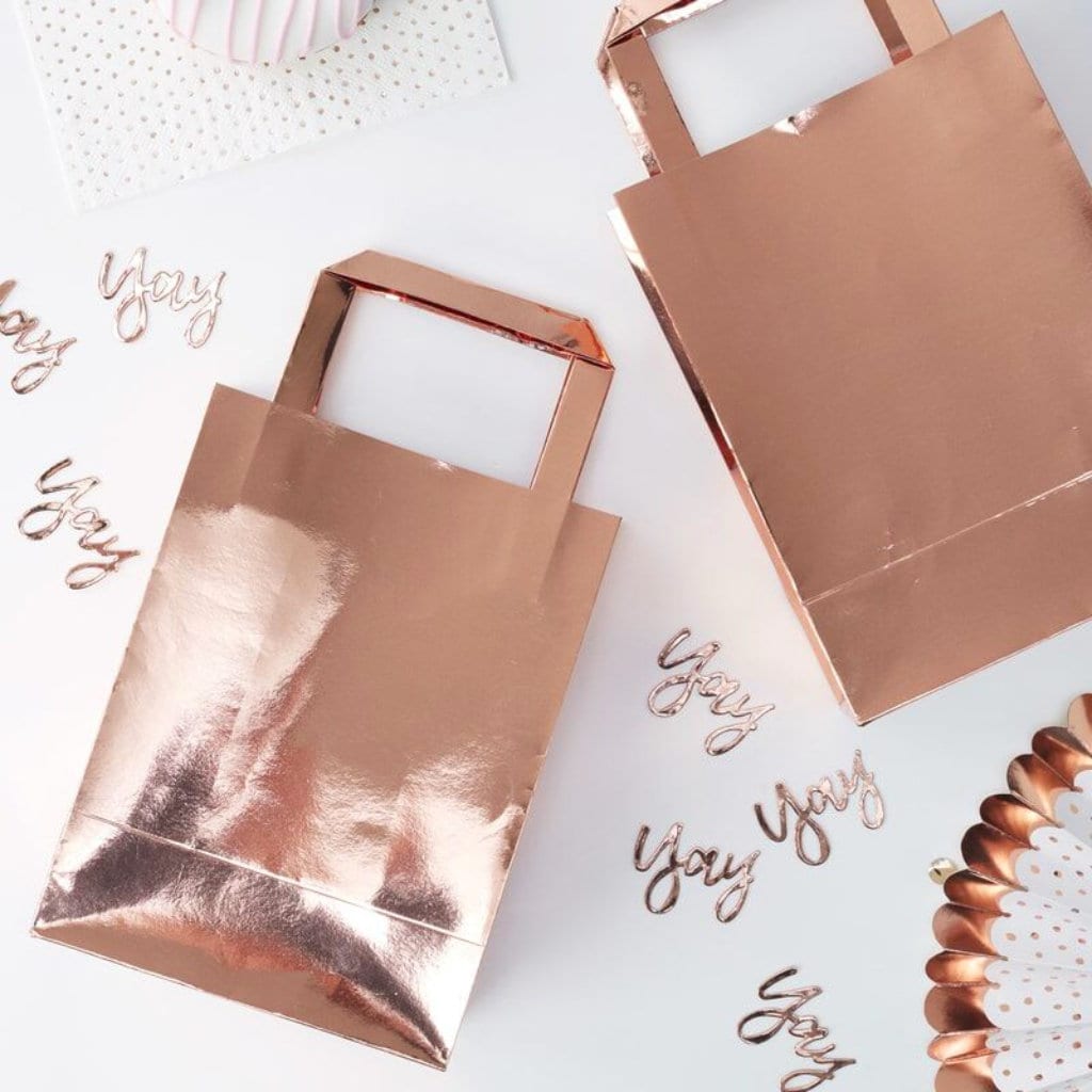 Rose Gold Foiled Party Bags