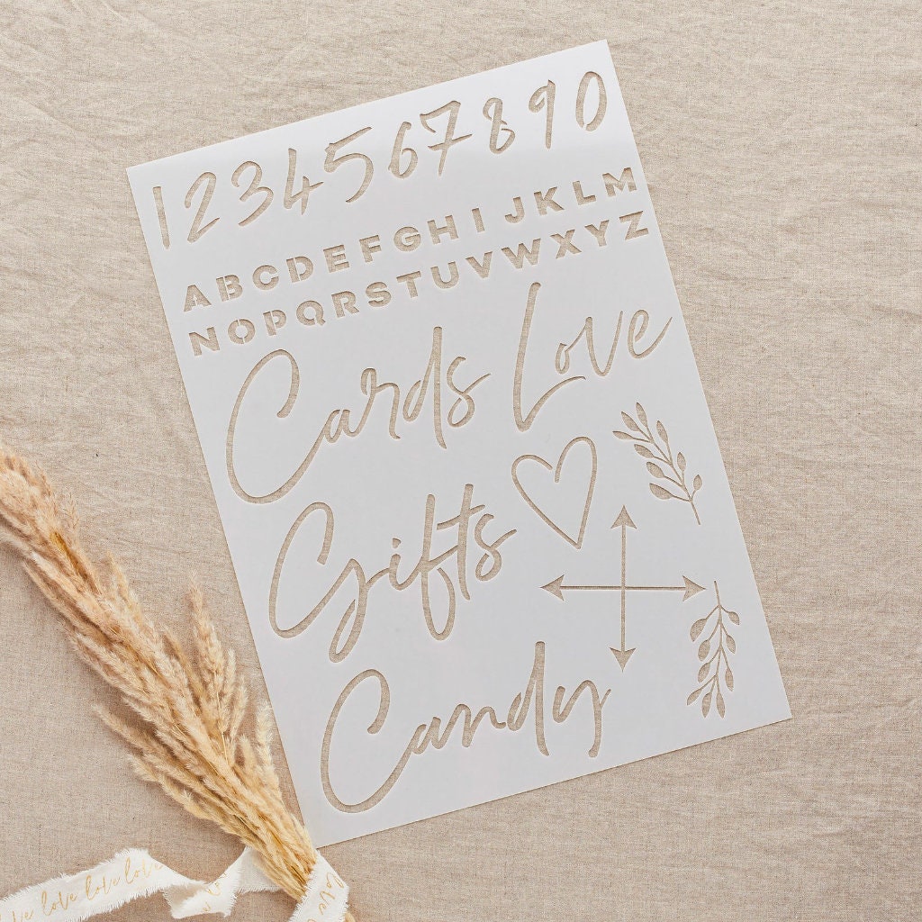 Wedding Signage Stencil Sheets