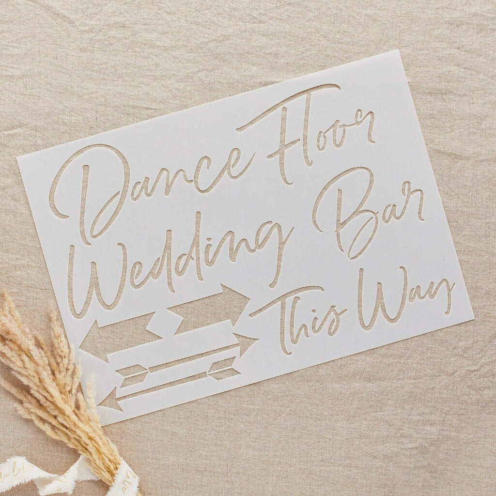 Wedding Signage Stencil Sheets