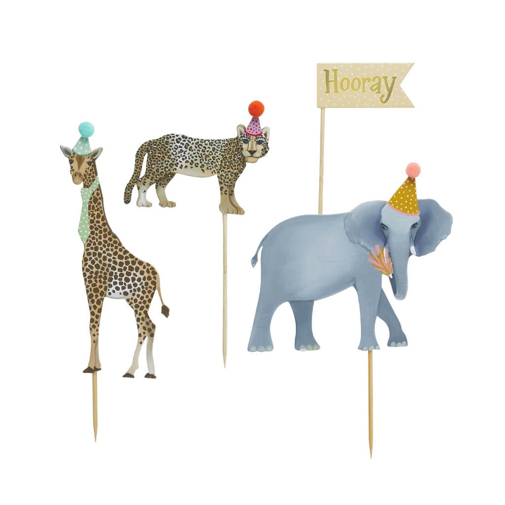 Safari Animal Cake Toppers