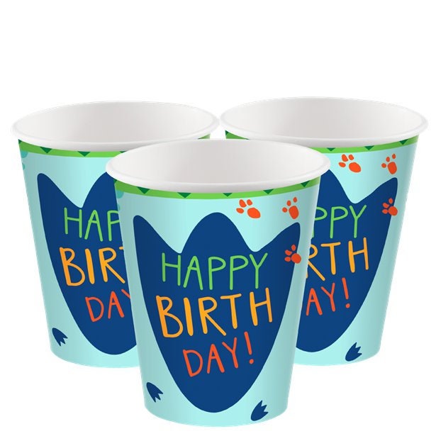 Dinosaur Party Cups (x8)