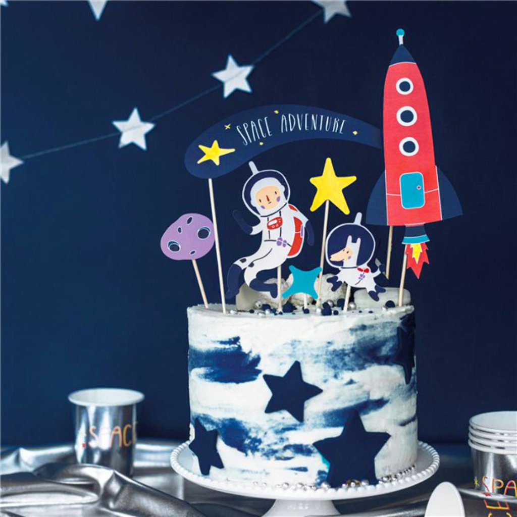 Space Party Cake Topper Set