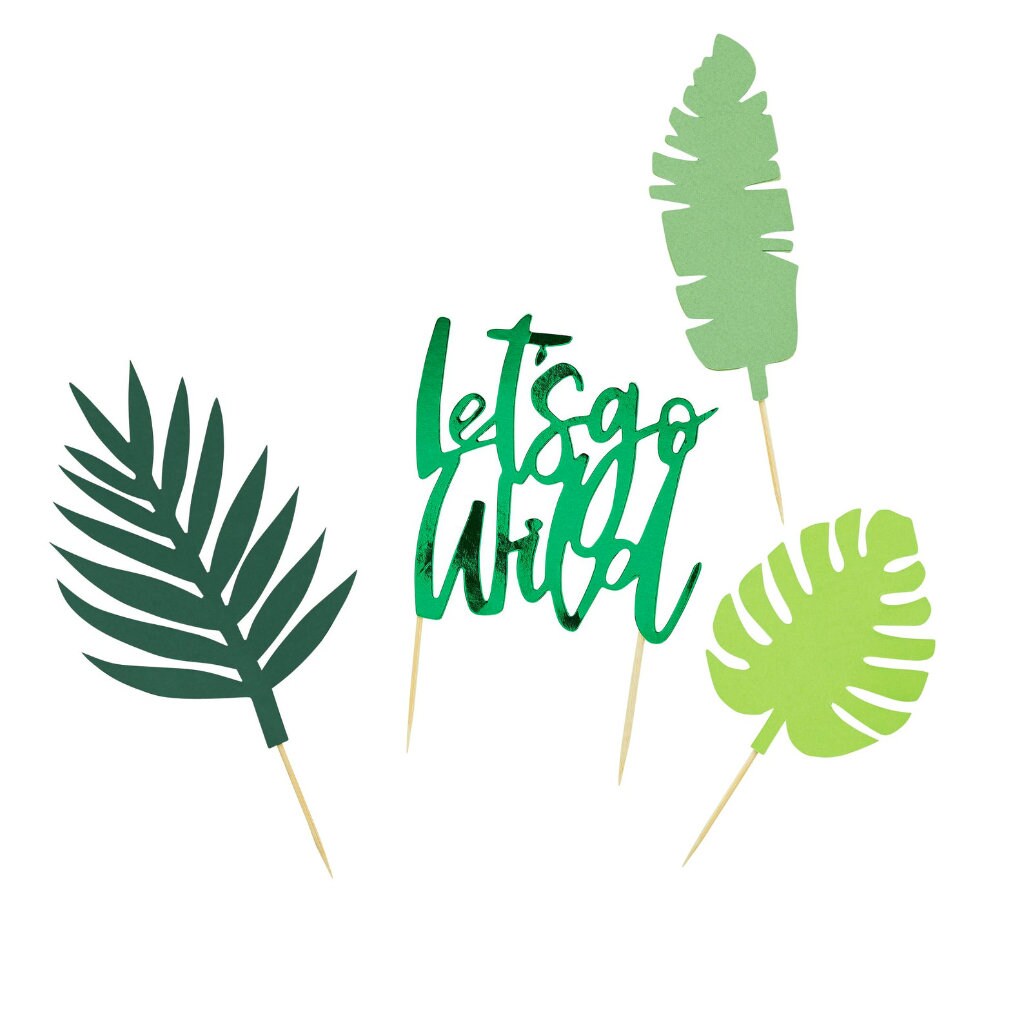 Let's Go Wild Tropical Cake Topper Set