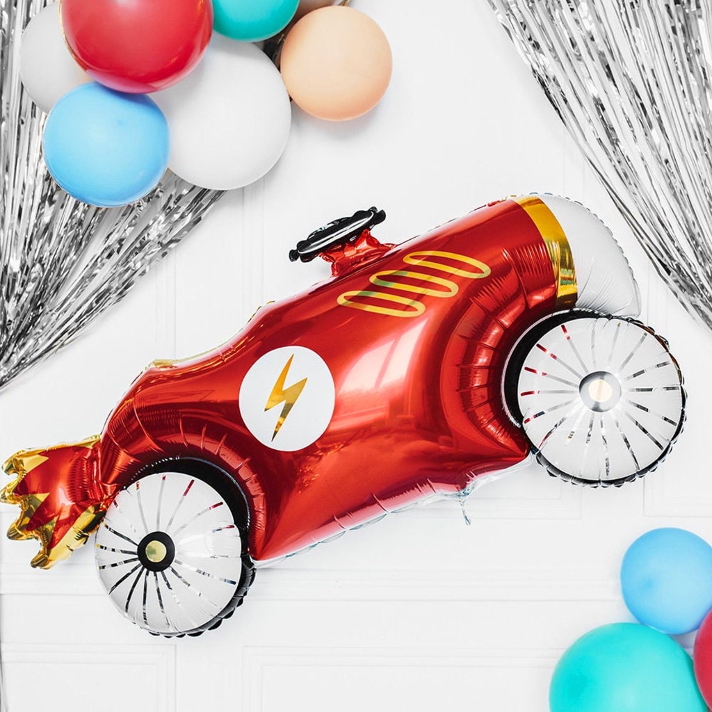 Giant Red Retro Racing Car Balloon